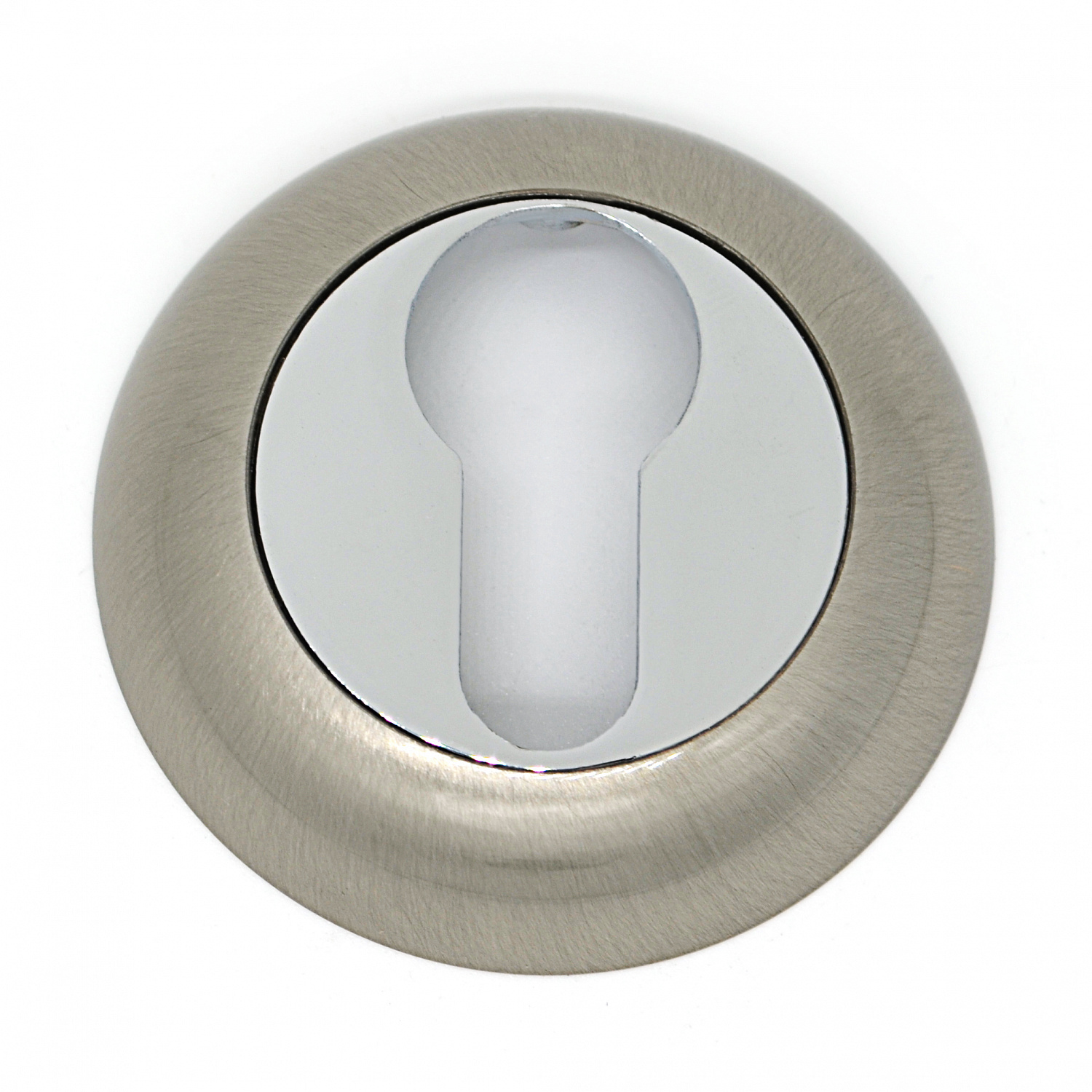 Накладка на цилиндровый механизм (ключевина) SOLLER ET-02 CP/SS хром/сатин