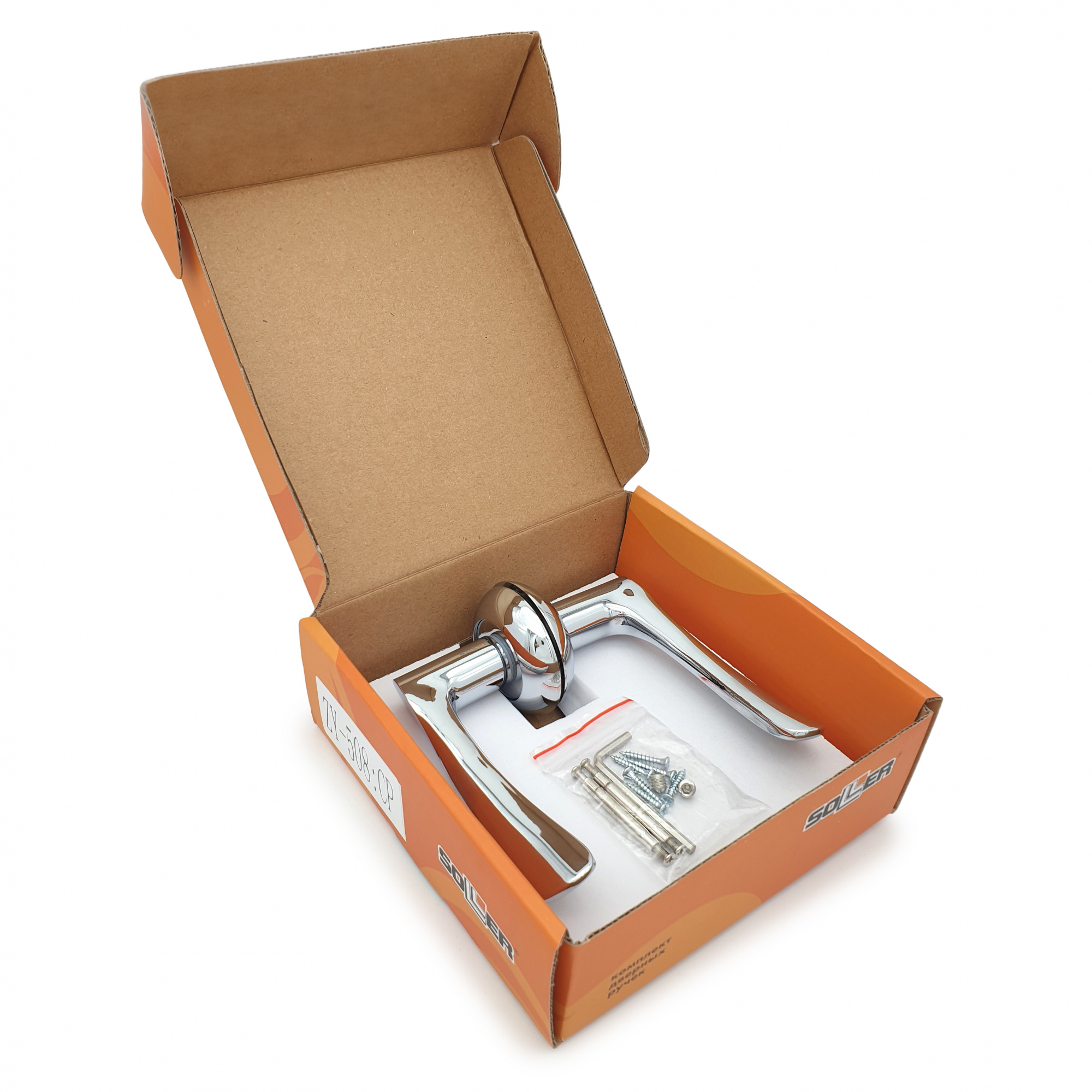 Комплект дверных ручек SOLLER ZY-508 CP хром