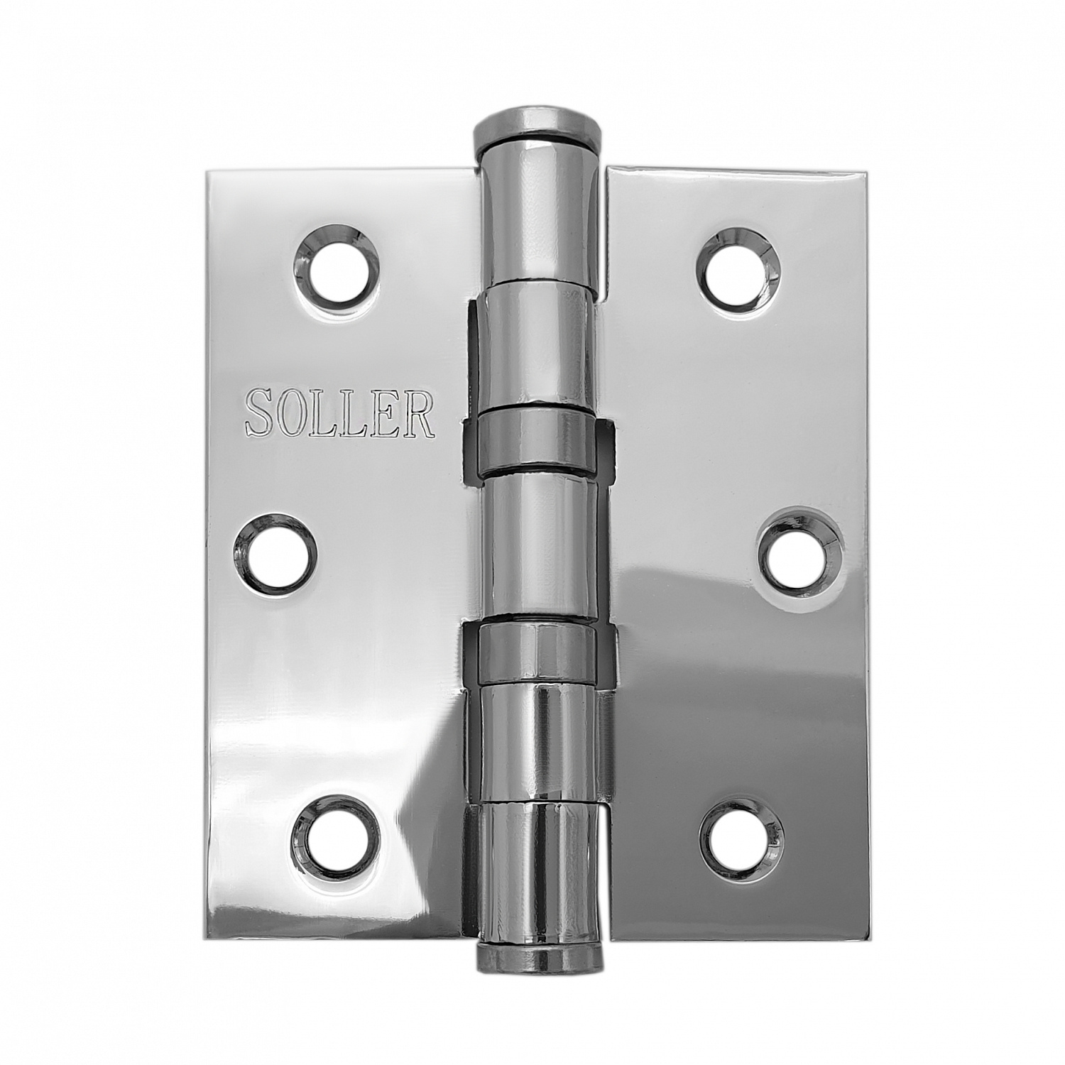 Петля дверная прямая 3" SOLLER хром (сталь 75*65*2,5)