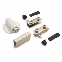 Комплект фурнитуры для 1-ой стеклянной двери SOLLER никель