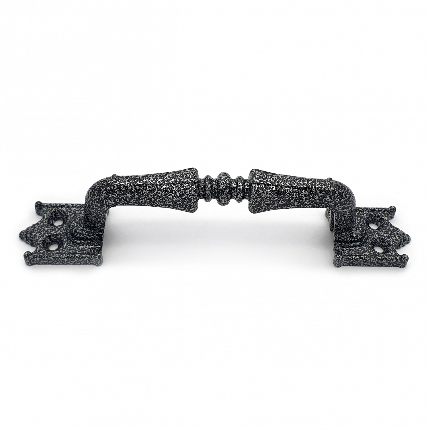 Ручка-скоба дверная РС-100-2 антик/серебро (литьё, ЦАМ)