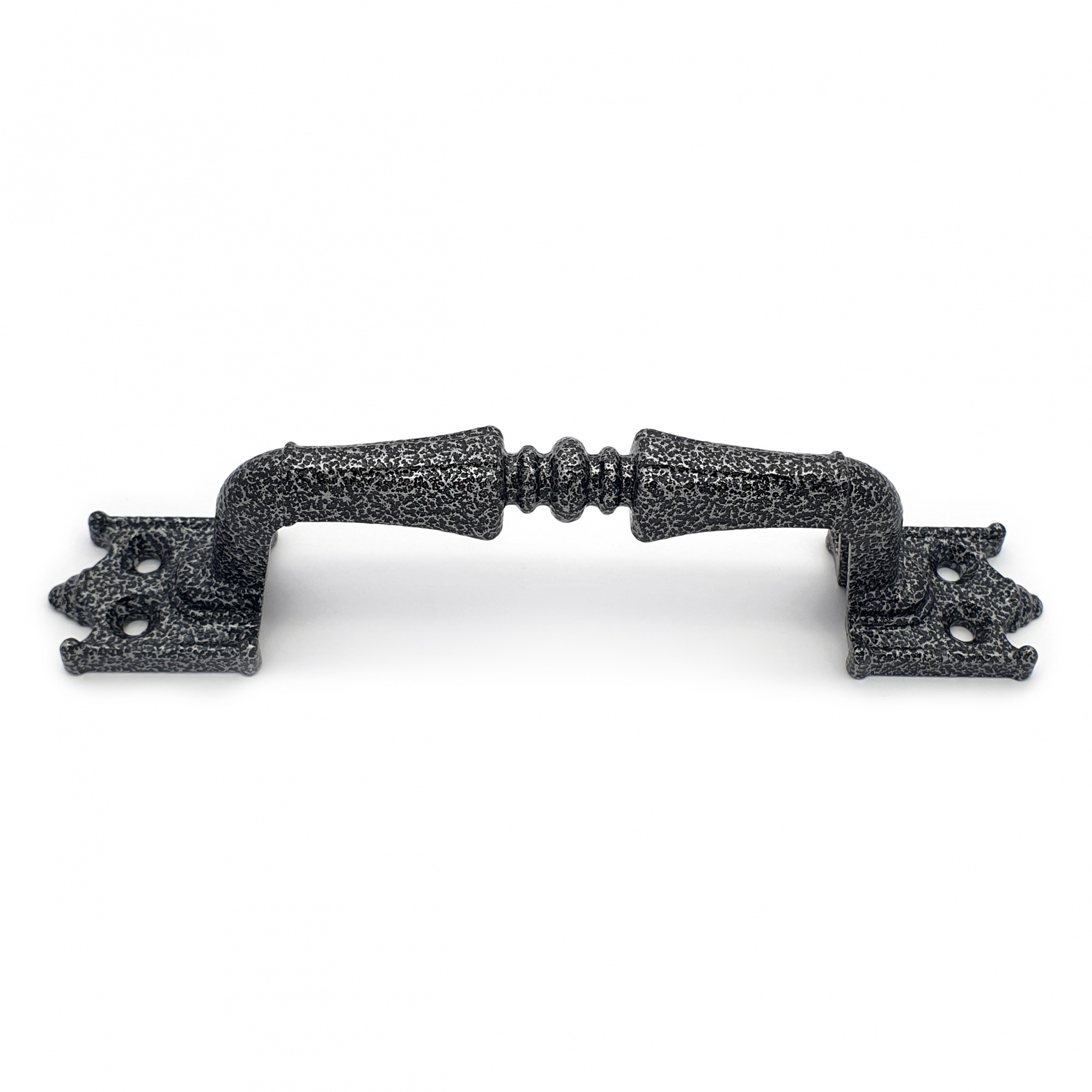 Ручка-скоба дверная РС-100-2 антик/серебро (литьё, ЦАМ)