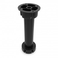 150мм  Опора неразборная регулируемая, черная  (пласт.)