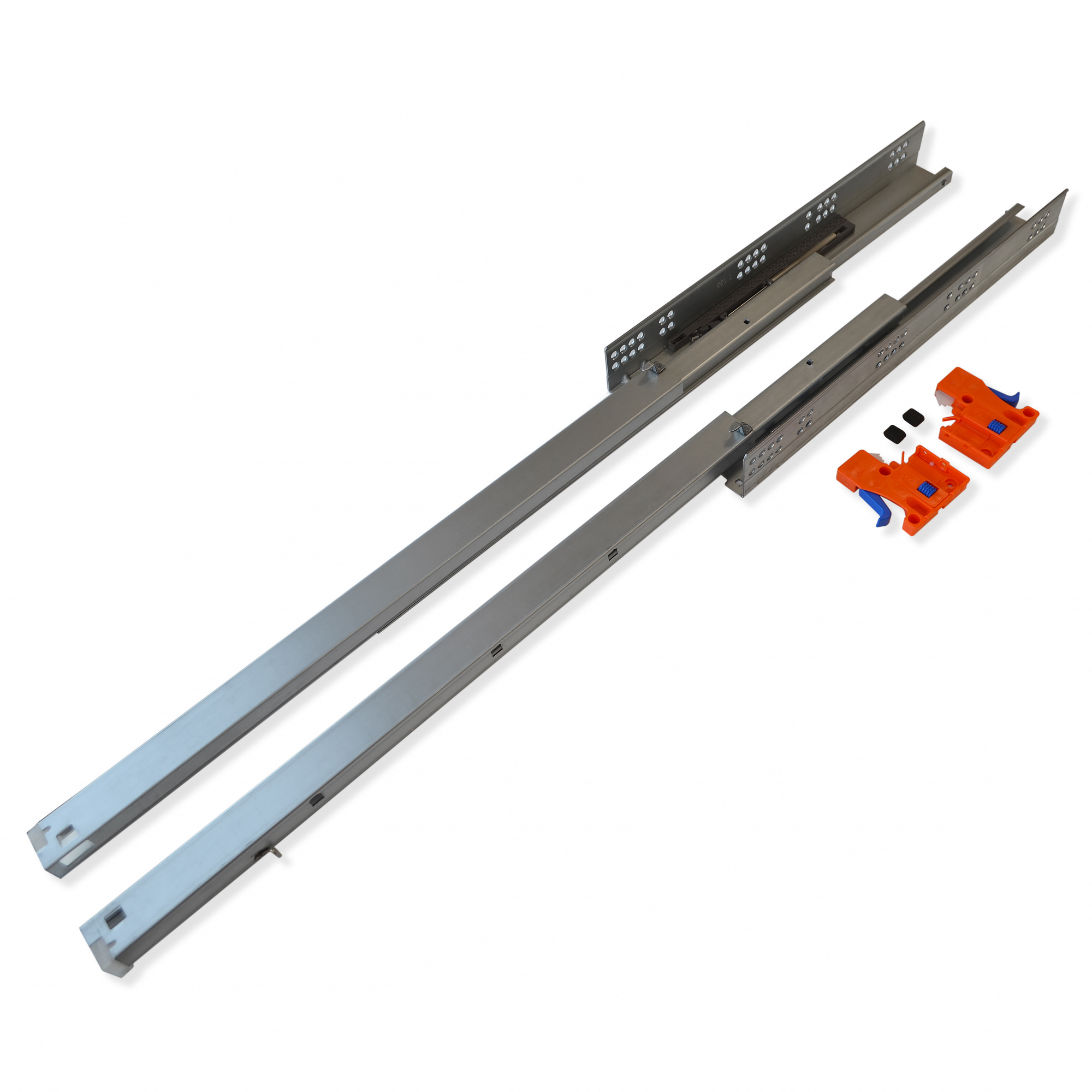 Направляющие шариковые скрытого типа полного выдвижения с доводчиком SOLLER 550 мм до 30 кг