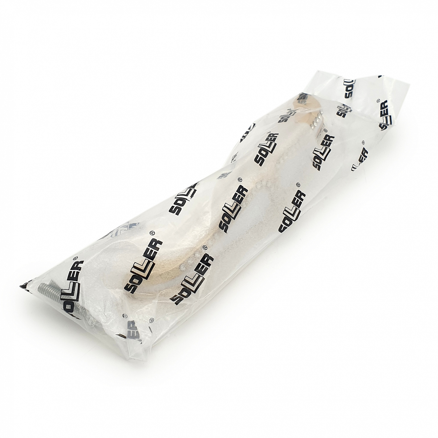 Ручка мебельная SOLLER 690-128 белая/золото со стразами