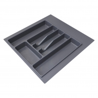 Вкладка в ящик для столовых приборов 500-550 мм серая