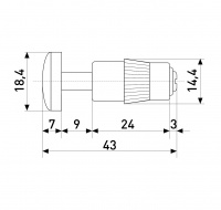 Заглушка для рейлинга Стандарт черная SOLLER d-16 мм