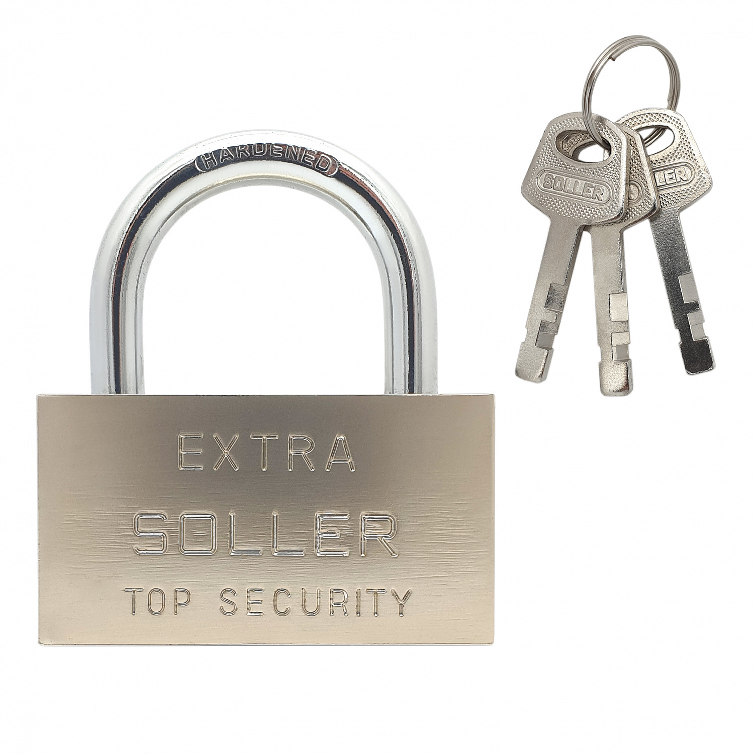 Замок навесной SOLLER Extra 801-80HD сатин 