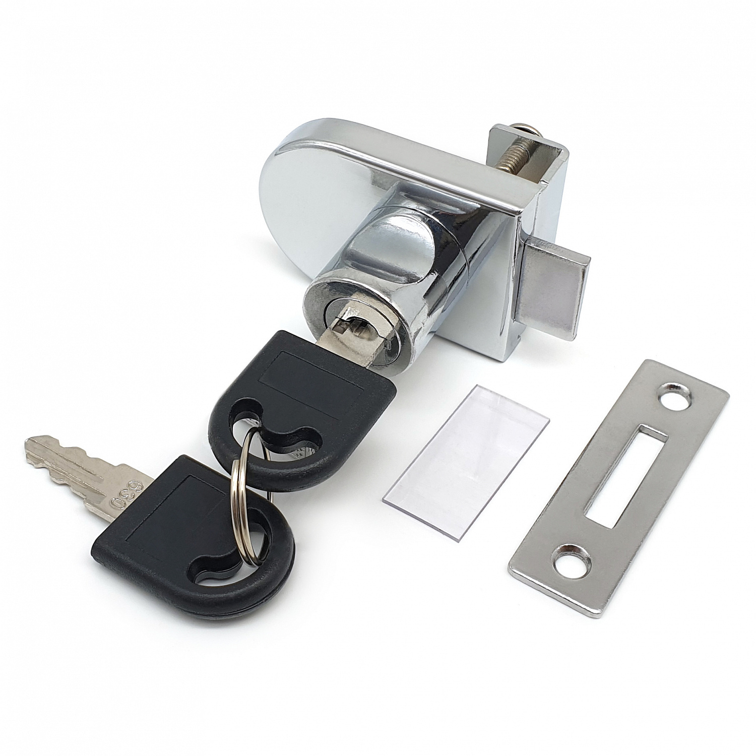 Замок мебельный витринный SOLLER 806 хром на 1 стекло