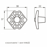 Ручка-кнопка мебельная SOLLER32-ZY античная медь