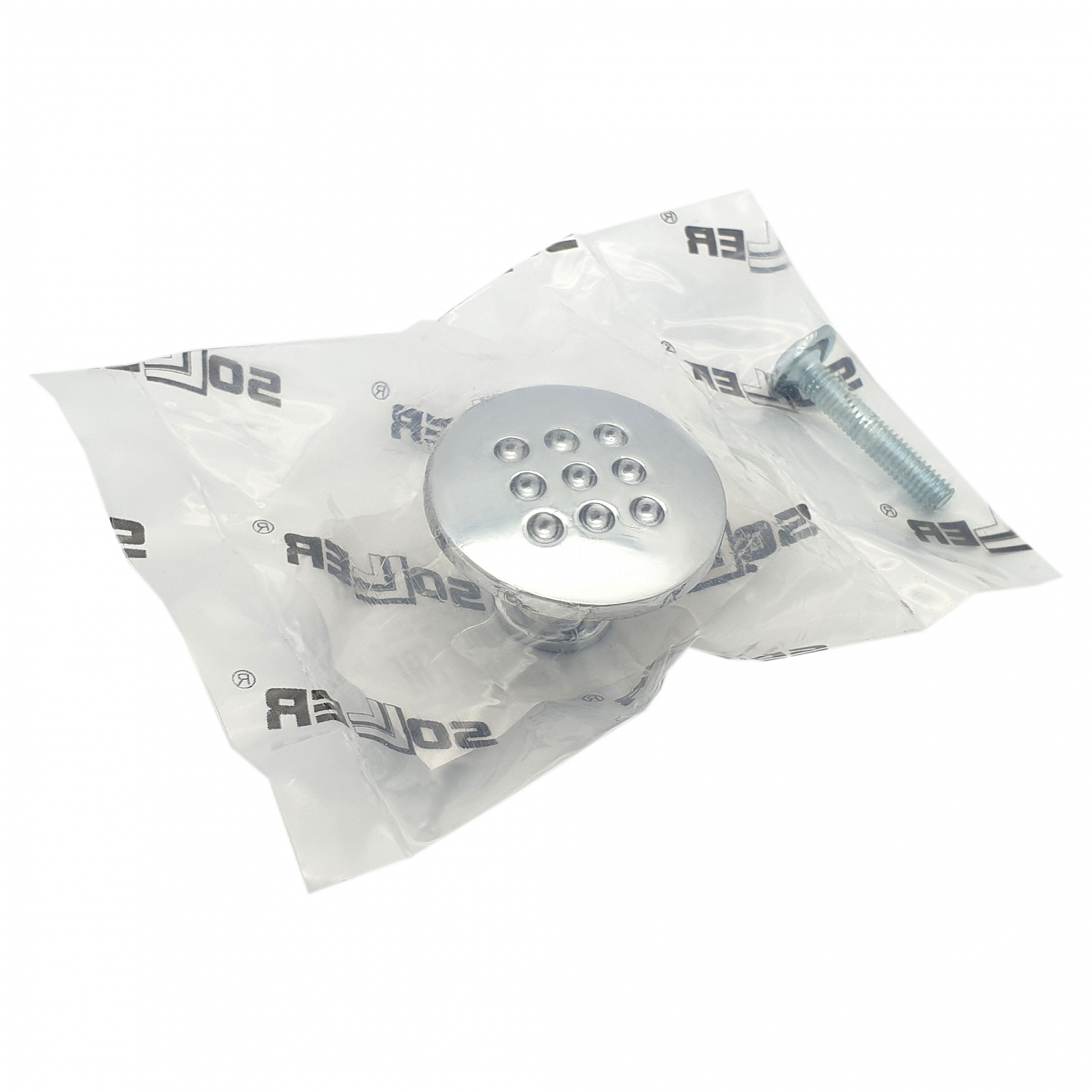 Ручка-кнопка мебельная SOLLER 507 хром d-30 мм