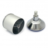 Опора мебельная регулируемая SOLLER 001А 50*80 мм матовый хром алюминий