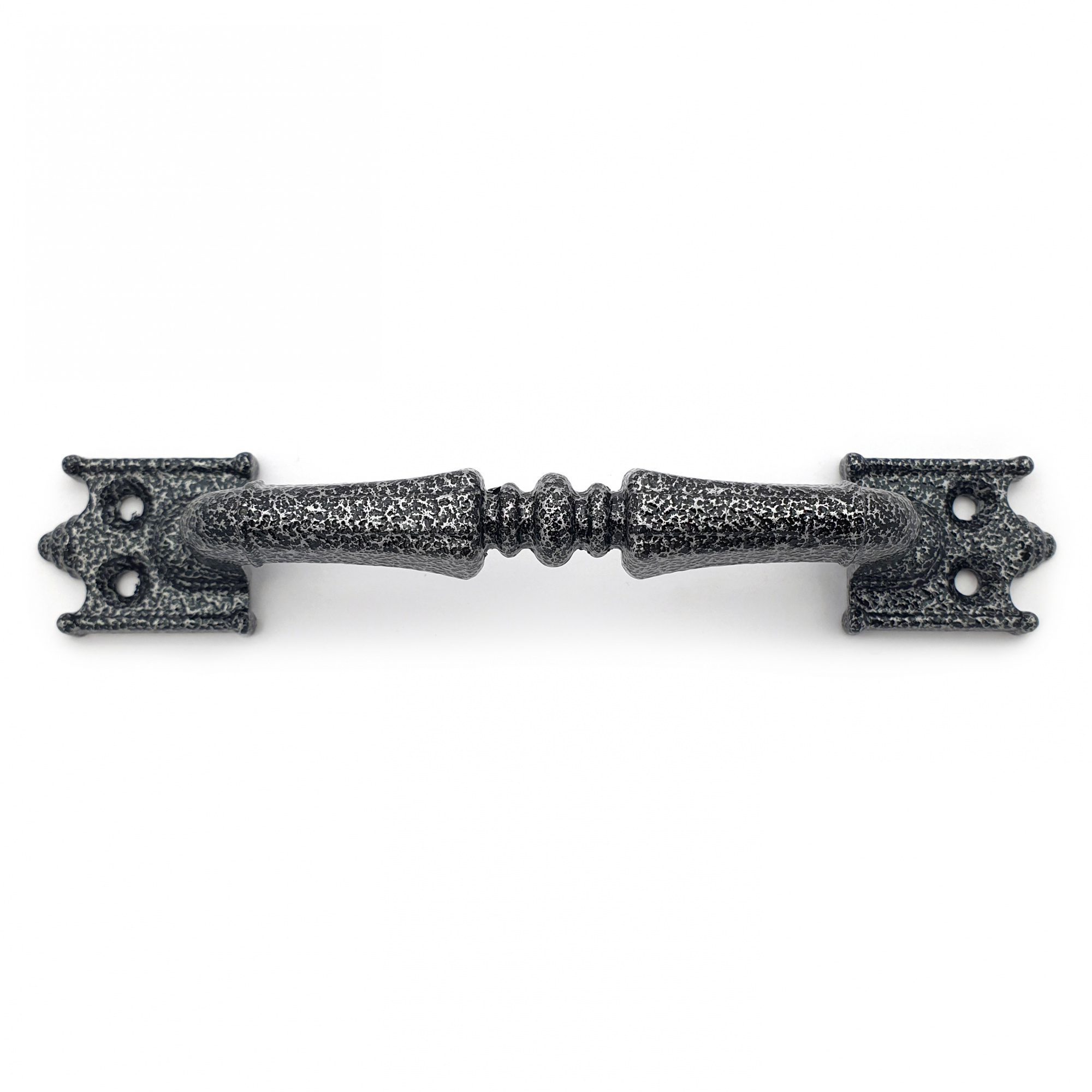 Ручка-скоба дверная РС-100-2 антик/серебро (литьё, ЦАМ)