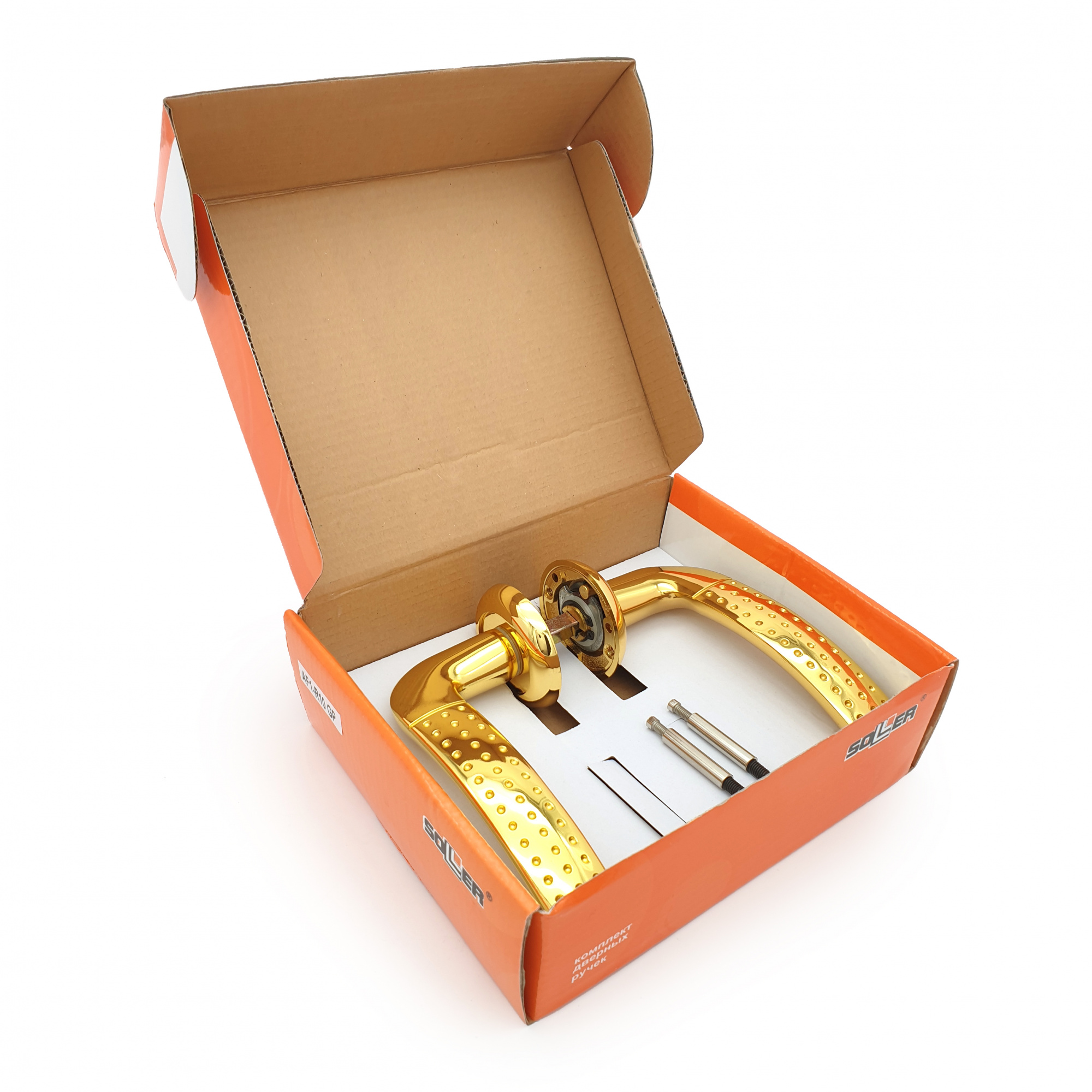 Комплект ручек для межкомнатных дверей SOLLER R10 GP золото