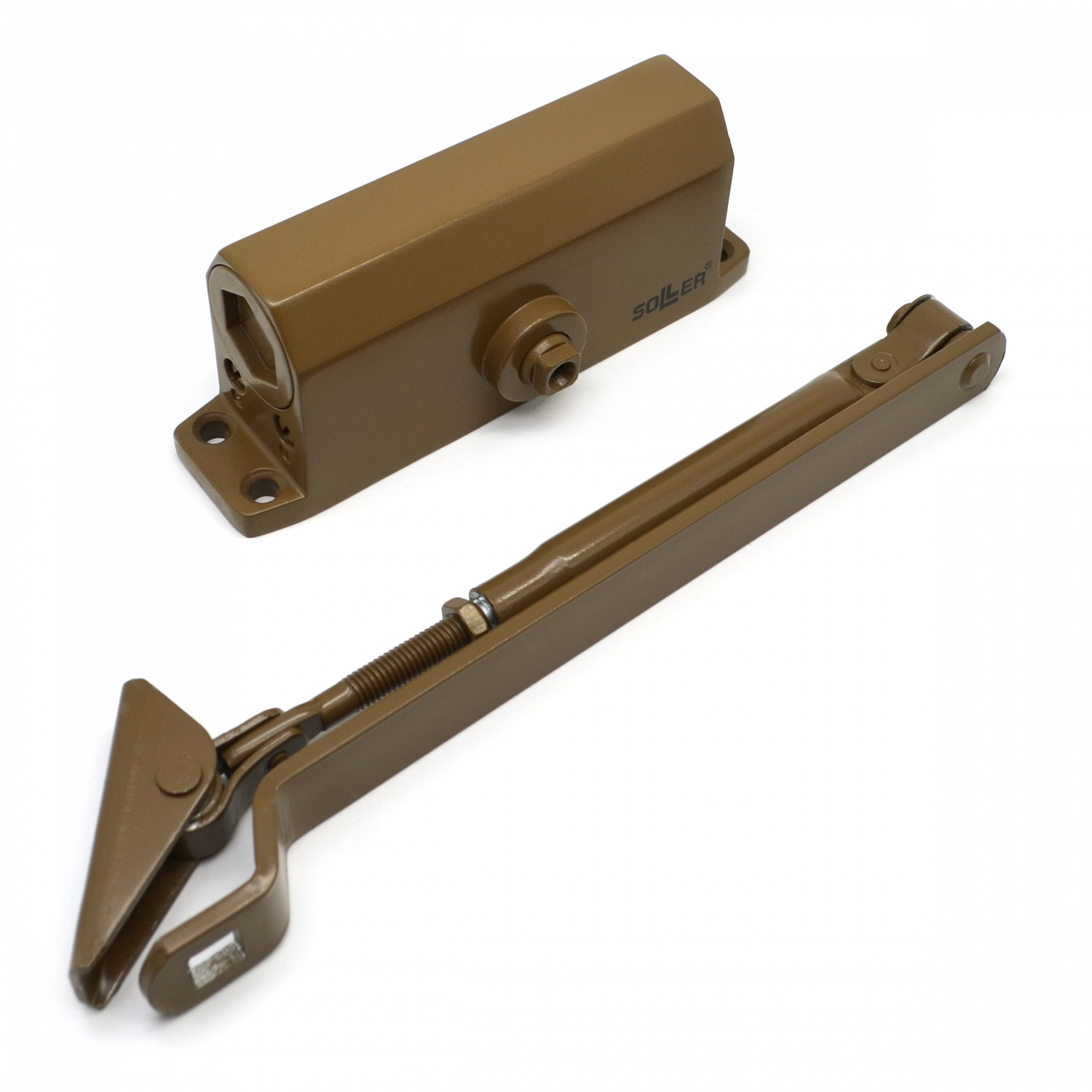 Доводчик дверной SOLLER №201 коричневый для дверей весом 25-35 кг