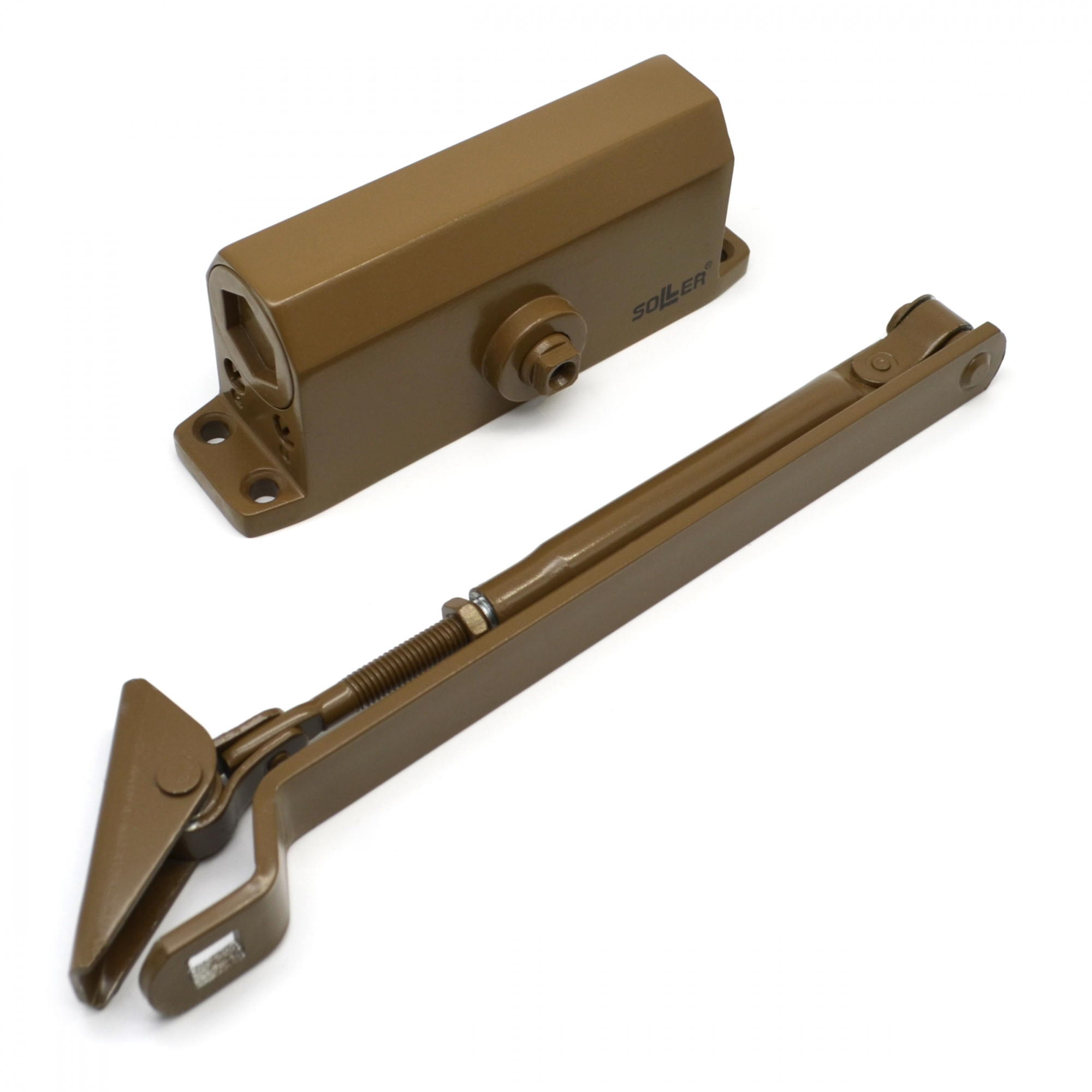 Доводчик дверной SOLLER №201 коричневый для дверей весом 25-35 кг