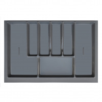 Вкладка в ящик для столовых приборов 800 мм серая